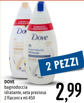 Bagnodoccia idratante, seta preziosa 2 flaconi x ml 450