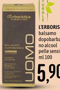 Balsamo dopobarba no alcool pelle sensibile ml 100