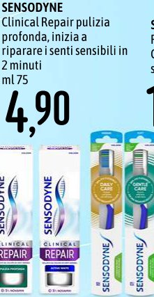 Clinical Repair pulizia profonda, inizia a riparare i denti sensibili