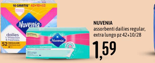 Assorbenti dailies regular, extra lungo pz 42-10/28