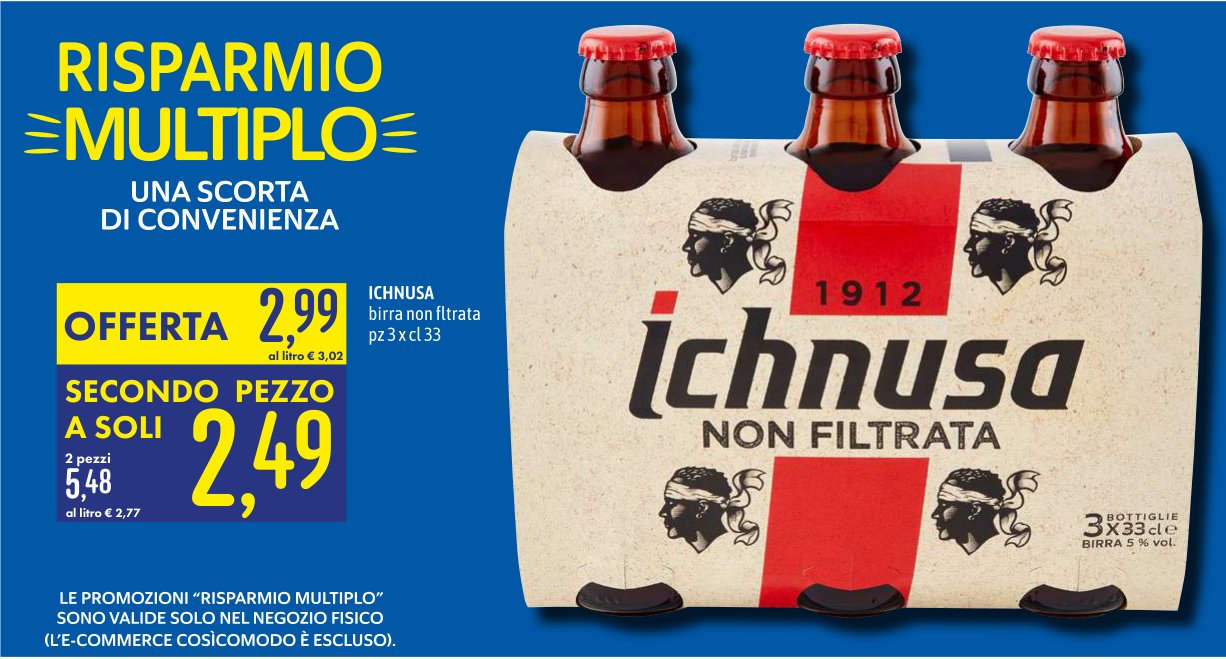 Birra non filtrata, confezione 3 x cl 33