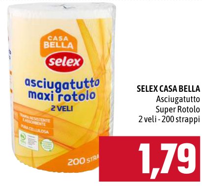 Asciugatutto maxi rotolo 2 veli - 200 strappi