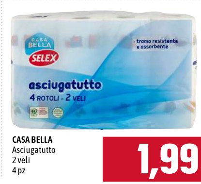 Asciugatutto 2 veli - 4 pezzi