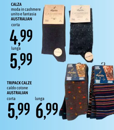 Calza moda in cashmere unito e fantasia lunga