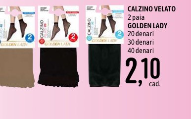 Calzino velato, 2 paia, 20/30/40 denari