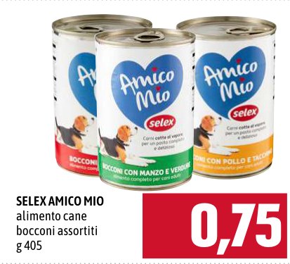 Alimento per cane bocconcini assortiti 405 g
