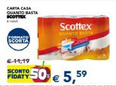 Carta casa Scottex Quanto Basta 6 rotoli