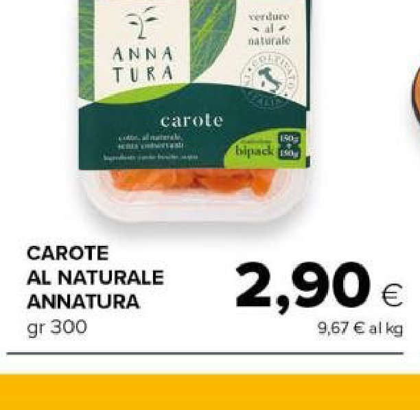 Carote al naturale Annatura