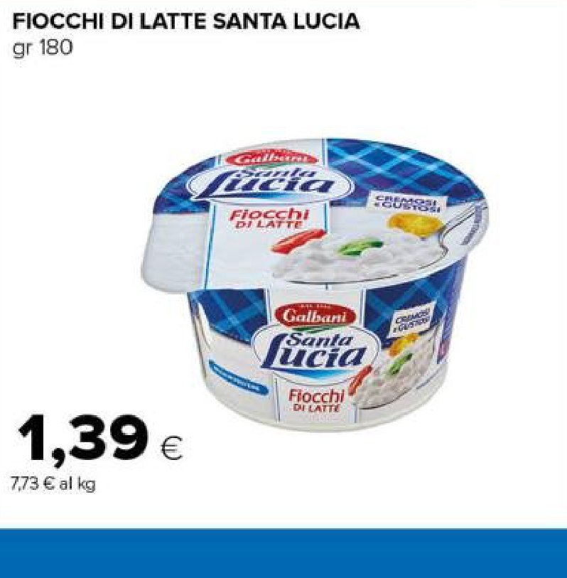Fiocchi di Latte Santa Lucia - gr 180