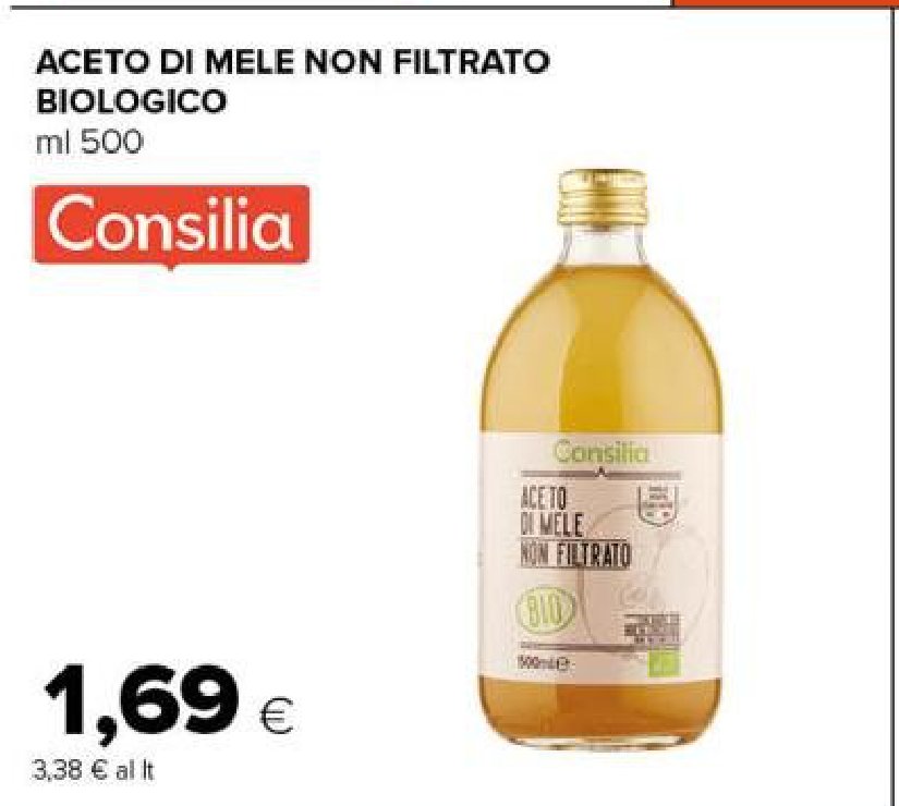 Aceto di mele non filtrato biologico ml 500