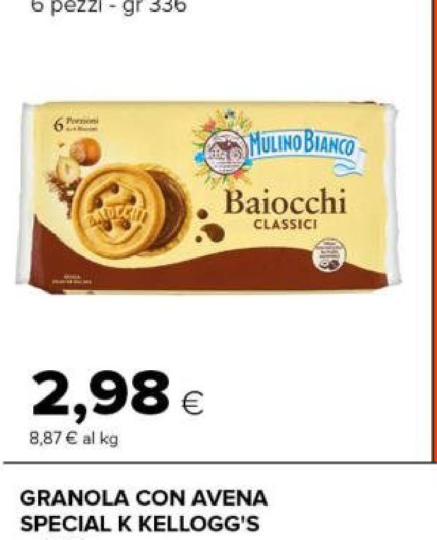 Baiocchi Mulino Bianco 6 pezzi 336 g