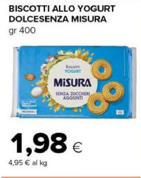 Biscotti allo yogurt Dolcenza Misura