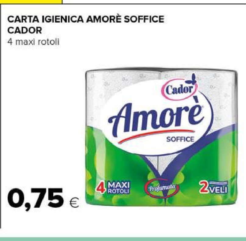 Carta igienica Amore Sofice 4 maxi rotoli