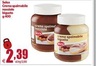 Crema spalmabile nocciole e gianduia g 400