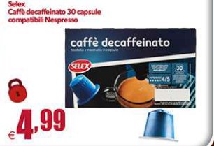Caffè decaffeinato 30 capsule compatibili Nespresso