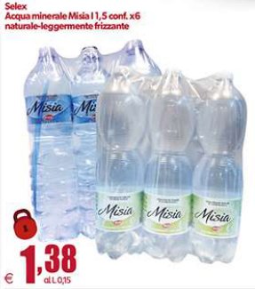 Acqua minerale Misia 1,5 l conf. x6 naturale-leggermente frizzante