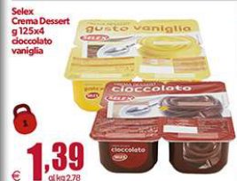 Crema Dessert g 125x4 cioccolato vaniglia