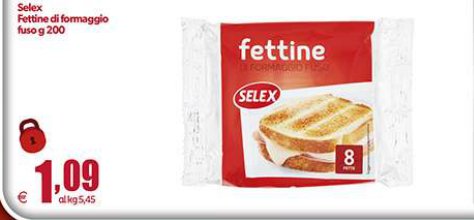Fettine di formaggio fuso 200 g