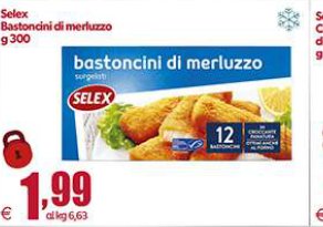 Bastoncini di merluzzo 300 g