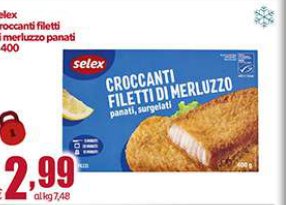 Croccanti filetti di merluzzo panati 400 g