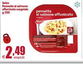Selex Pennette al salmone affumicato surgelate 300 g