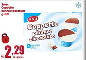 Coppette panna e cioccolato 300 g