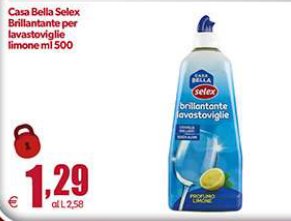 Brillantante per lavastoviglie limone 500 ml