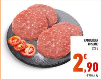 Hamburger di suino, 320 g