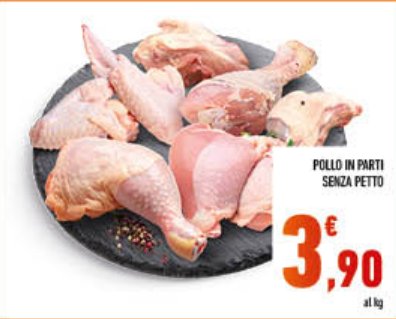 Pollo in parti senza petto