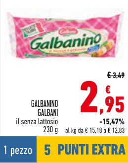 Galbanino Galbani il senza lattosio, 230 g