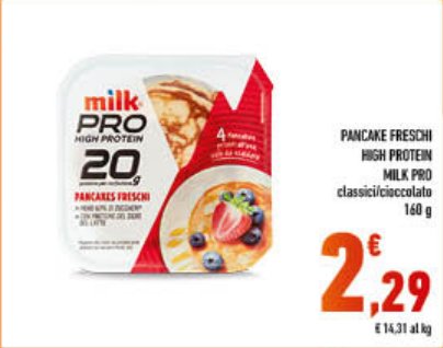 Pancake freschi high protein Milk Pro classici/cioccolato 160 g