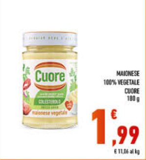 Maionese 100% vegetale Cuore 180 g