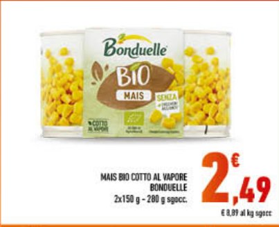 Mais Bio Cotto al Vapore