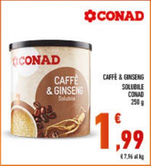 Caffè & Ginseng solubile Conad 250 g