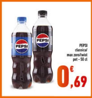 Pepsi classica o Max Zero Twist PET 50 cl