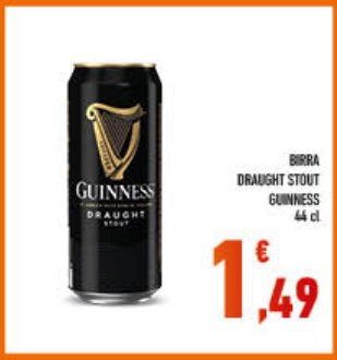 Birra Draught Stout Guinness 44 cl