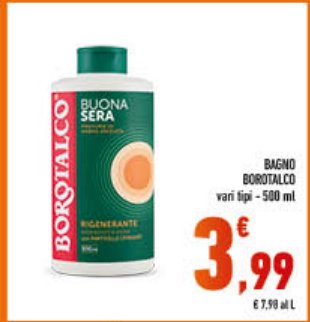 Bagno Borotalco vari tipi 500 ml