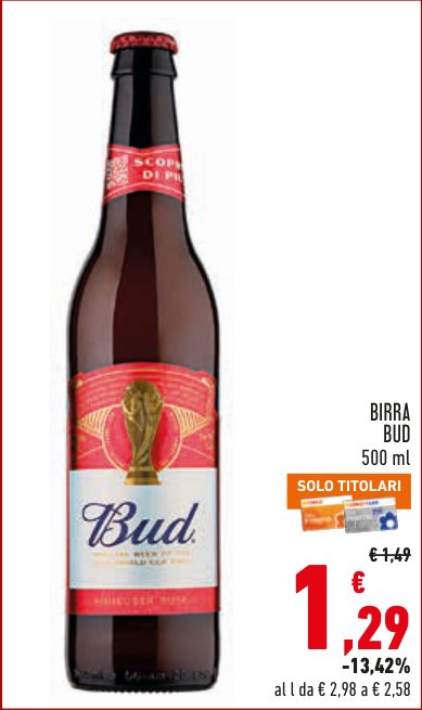 Birra Bud 500 ml