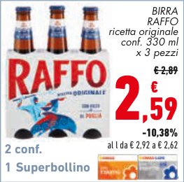 Birra Raffo ricetta originale 330 ml x 3 pezzi