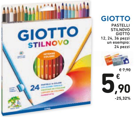 Pastelli Stilnovo Giotto 24 pezzi