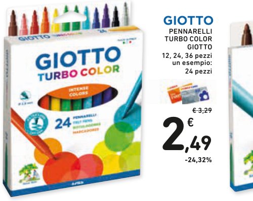 Pennarelli Turbo Color Giotto 24 pezzi