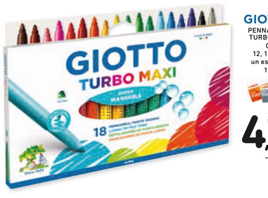 Pennarelli Turbo Maxi Giotto 18 pezzi