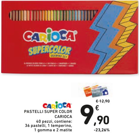 Pastelli Super Color Carioca, 40 pezzi