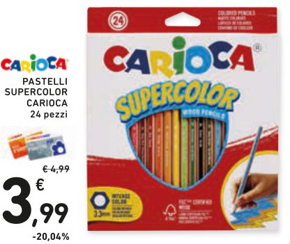 Pastelli Supercolor Carioca, 24 pezzi