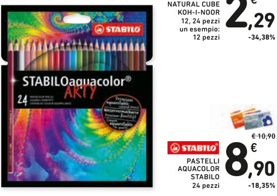 Pastelli Aquacolor Arty Stabilo, 24 pezzi