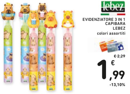 Evidenziatore 3 in 1 Capibara