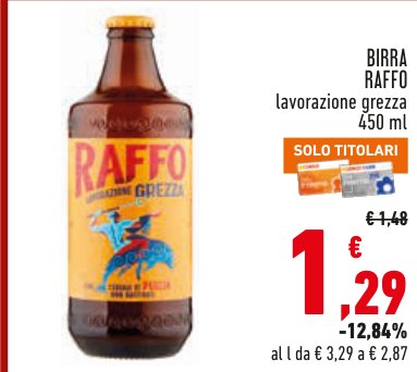 Birra Raffo lavorazione grezza 450 ml