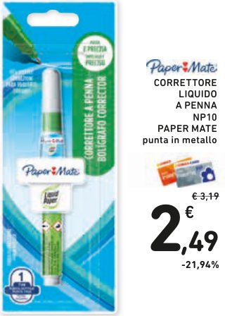 Correttore liquido a penna NP10 Paper Mate