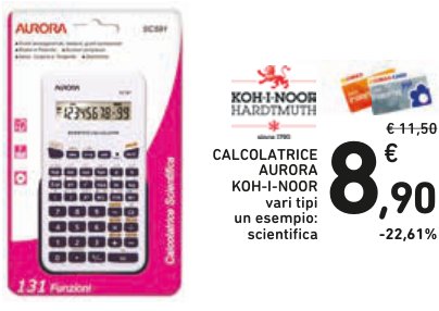 Calcolatrice scientifica, vari tipi