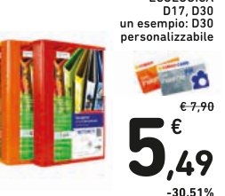 Copertina anelli PPL ecologica D17, D30, un esempio: D30 personalizzabile